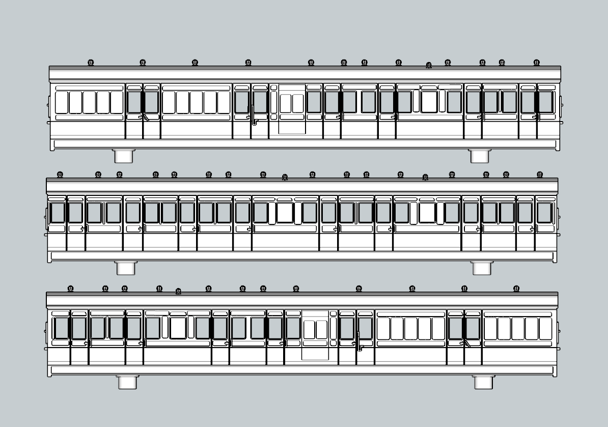 (image for) LSWR Cross Country 3 Coach Bundle - Set 130